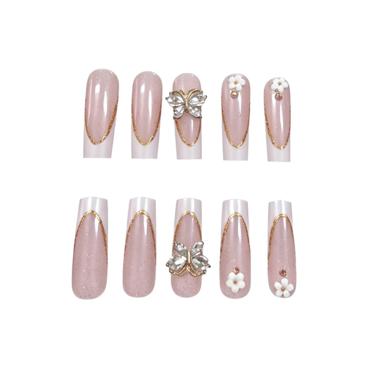 Elegant Floral Nail Art Extensions Kalsten