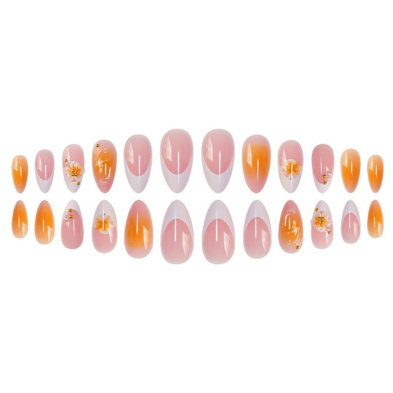 Decorative Floral Acrylic Nail Set Kalsten