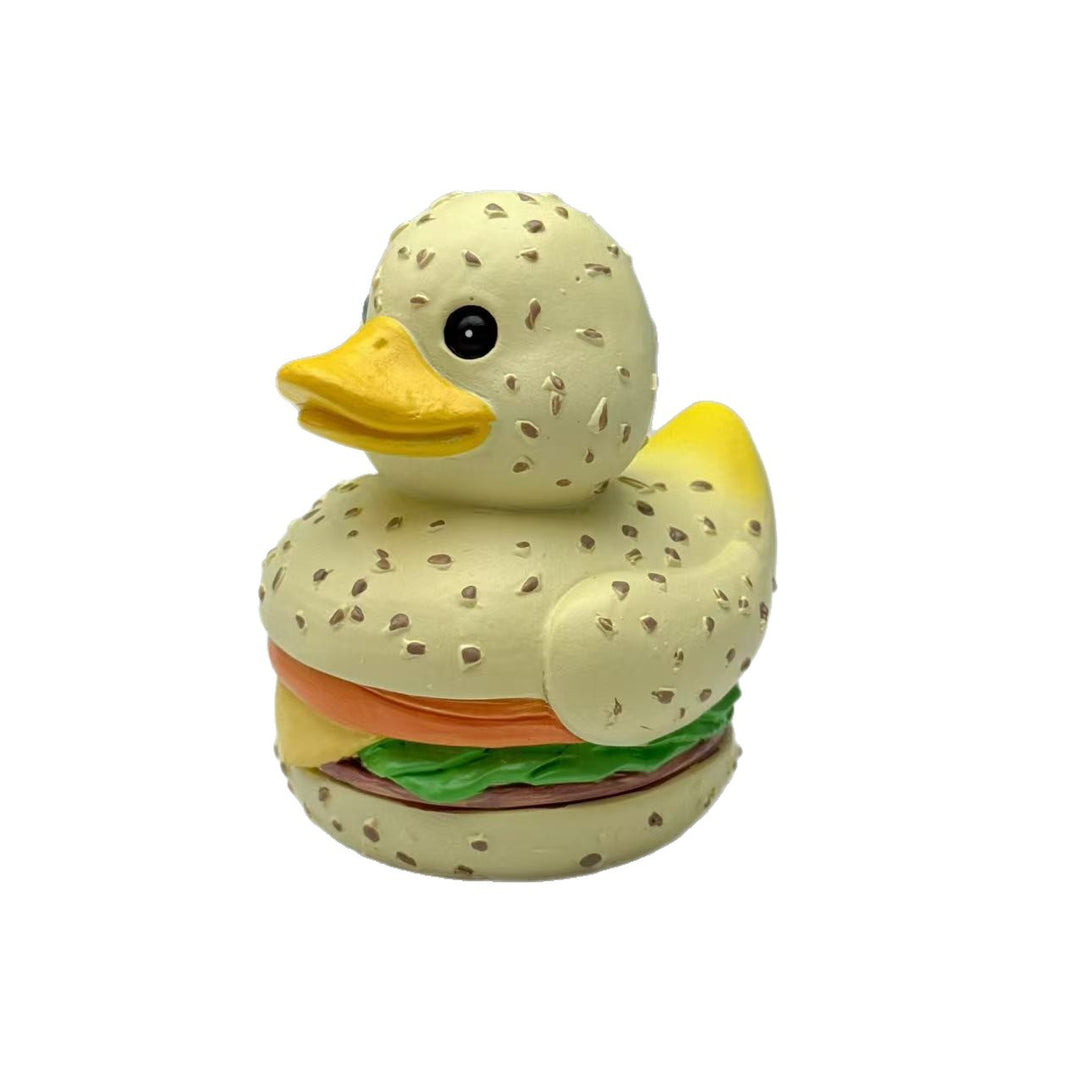 Funny rubber duck in hamburger design Kalsten
