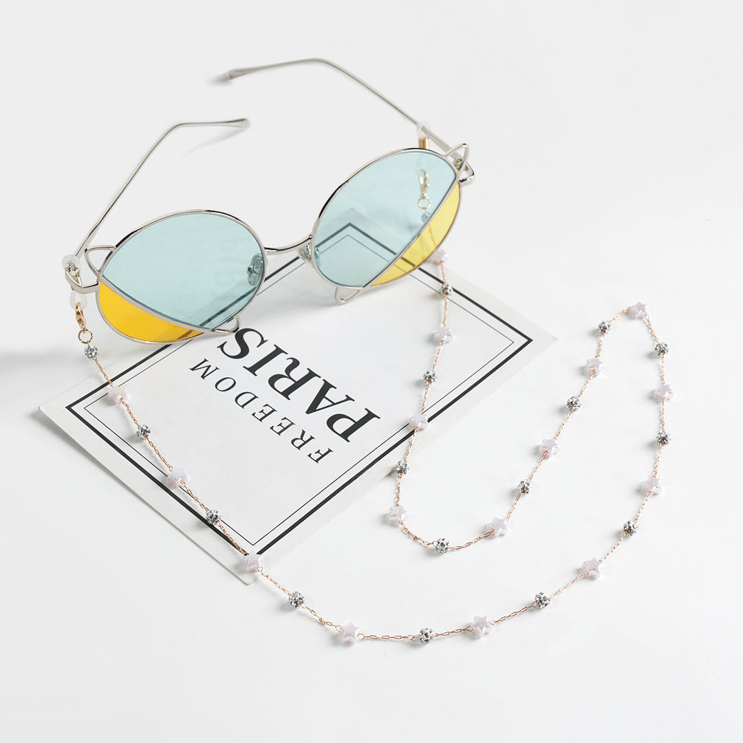 Pearl and Crystal Decor Eyewear Chain Kalsten