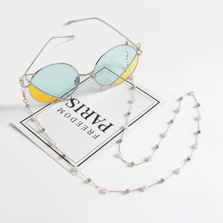 Pearl and Crystal Decor Eyewear Chain Kalsten