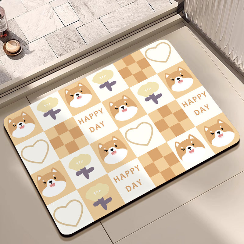 Cute Cartoon Pet-Themed Bath Mat Kalsten