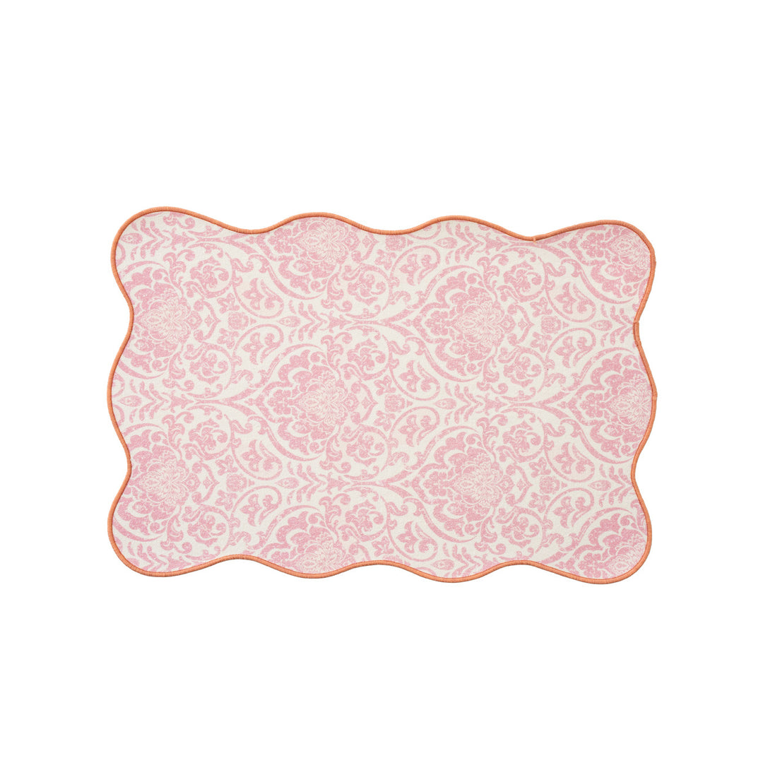 Decorative wavy table set with pomegranate and parrot motif Kalsten