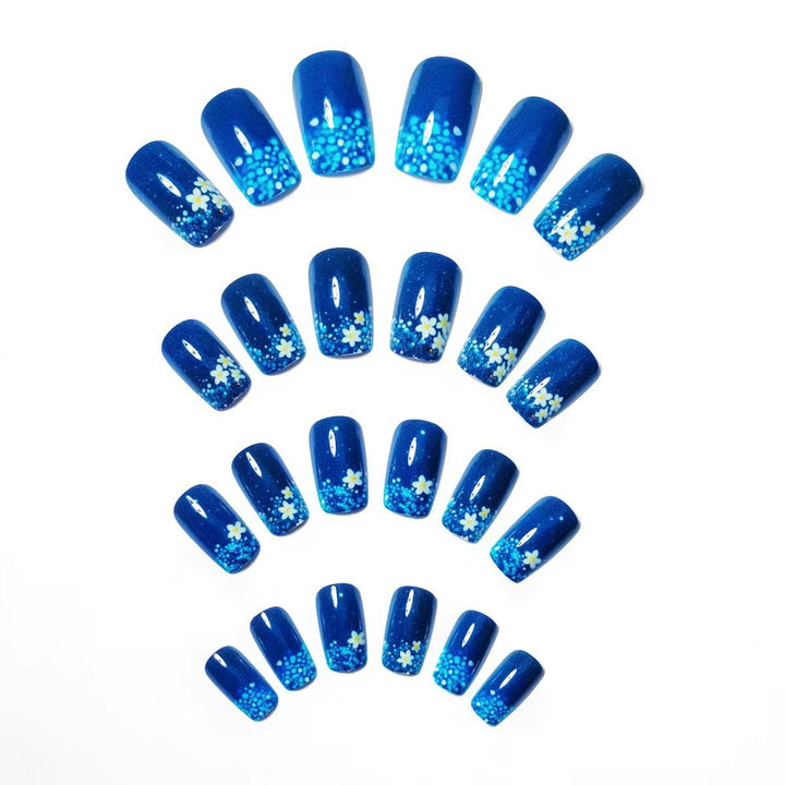 Artificial nails with glittering flower design Kalsten