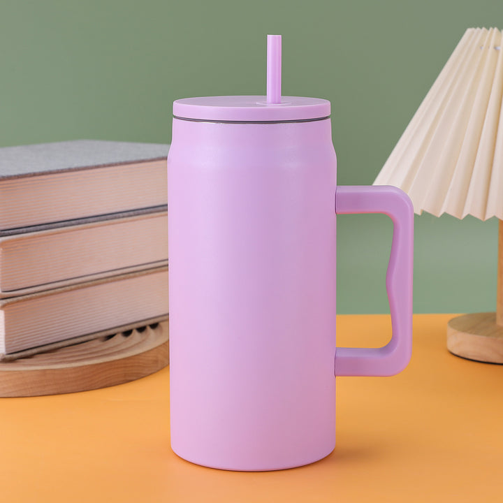 Ladies thermal mug with lid and straw Kalsten