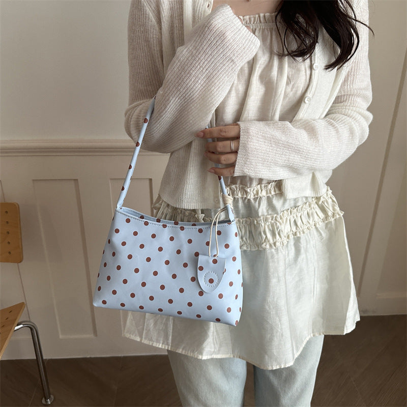 Casual Polka Dot Shoulder Handbag