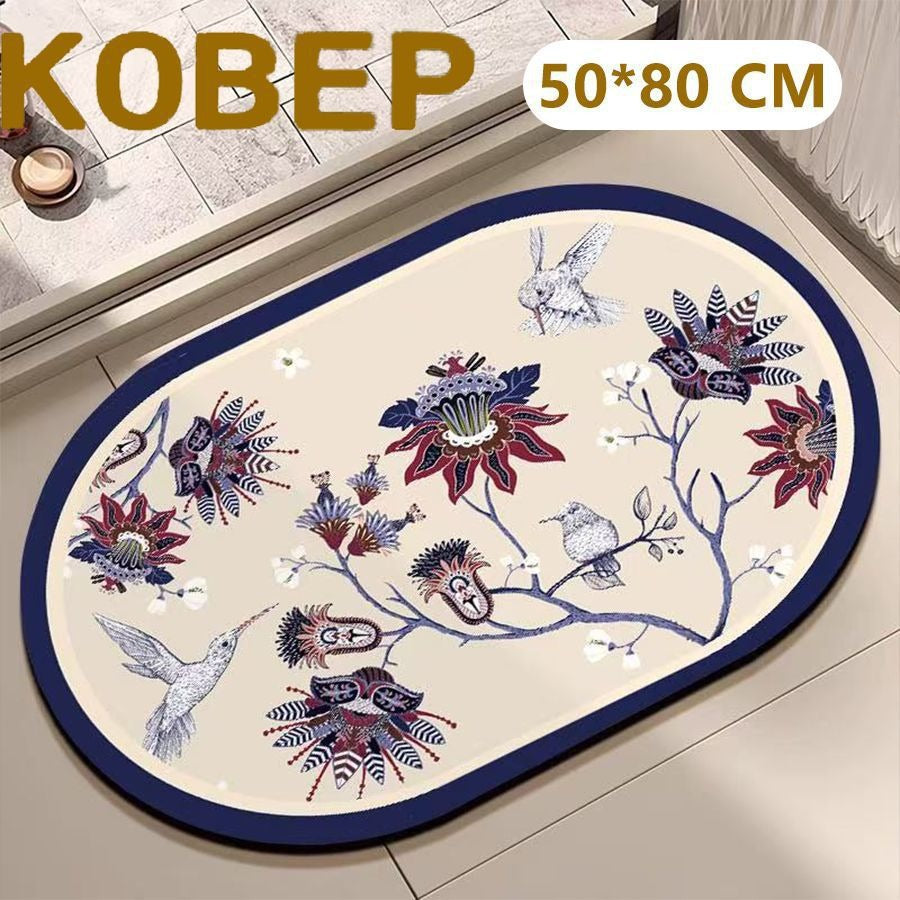 Decorative Floral Pattern Area Mat