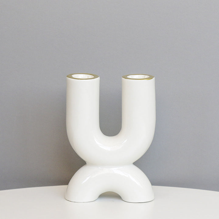 Sculptural Ceramic Candle Holder Kalsten