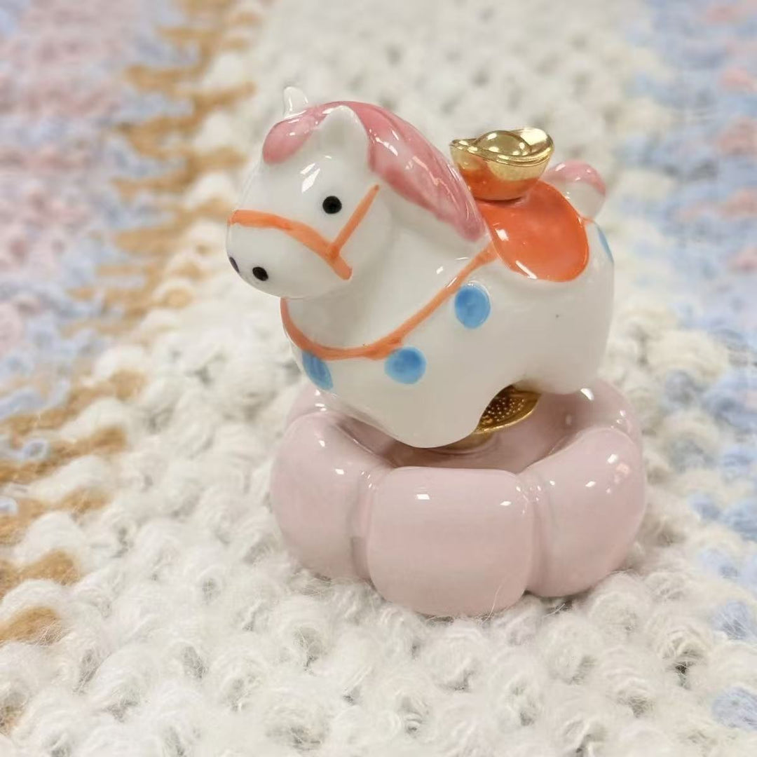 Ceramic Twirling Pony Ornament Vase