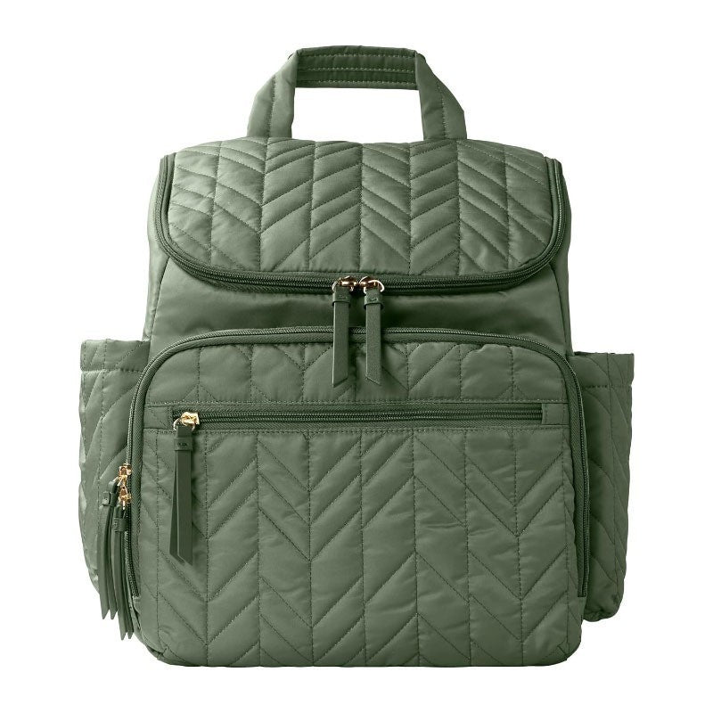Multi-Functional Quilted Diaper Bag Backpack Kalsten