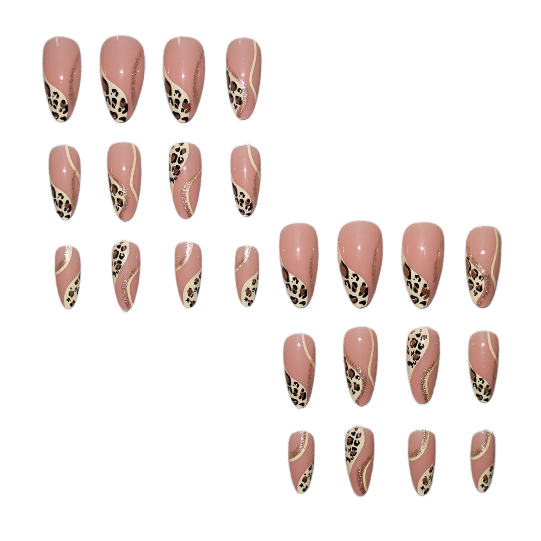 Artistic Leopard-Print Nail Design