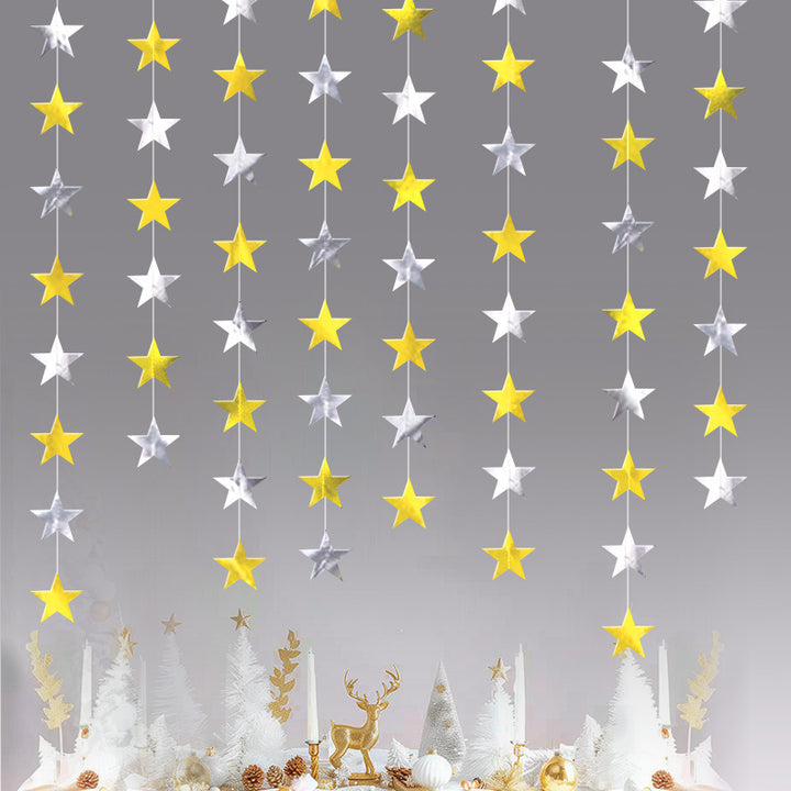 Unisex nan hanging star garlands made of metallic paper for party decoration and photo background Kalsten