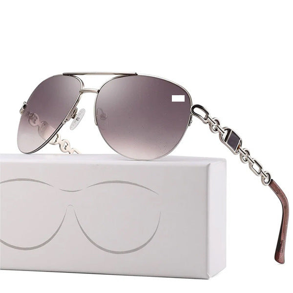 Women Aviator Sunglasses with Fashionable Chain Detail Kalsten