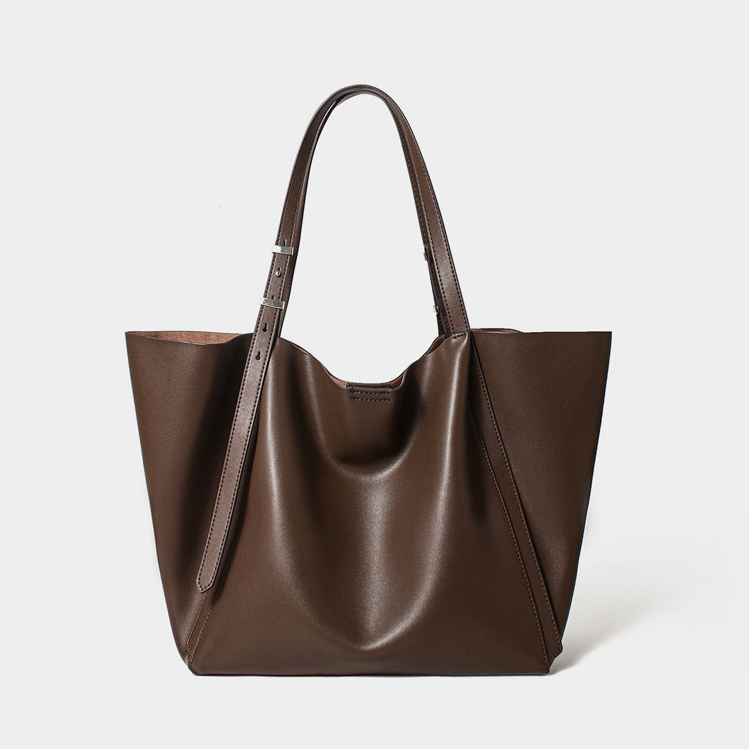 Minimalist Sculpted Tote with Adjustable Shoulder Straps