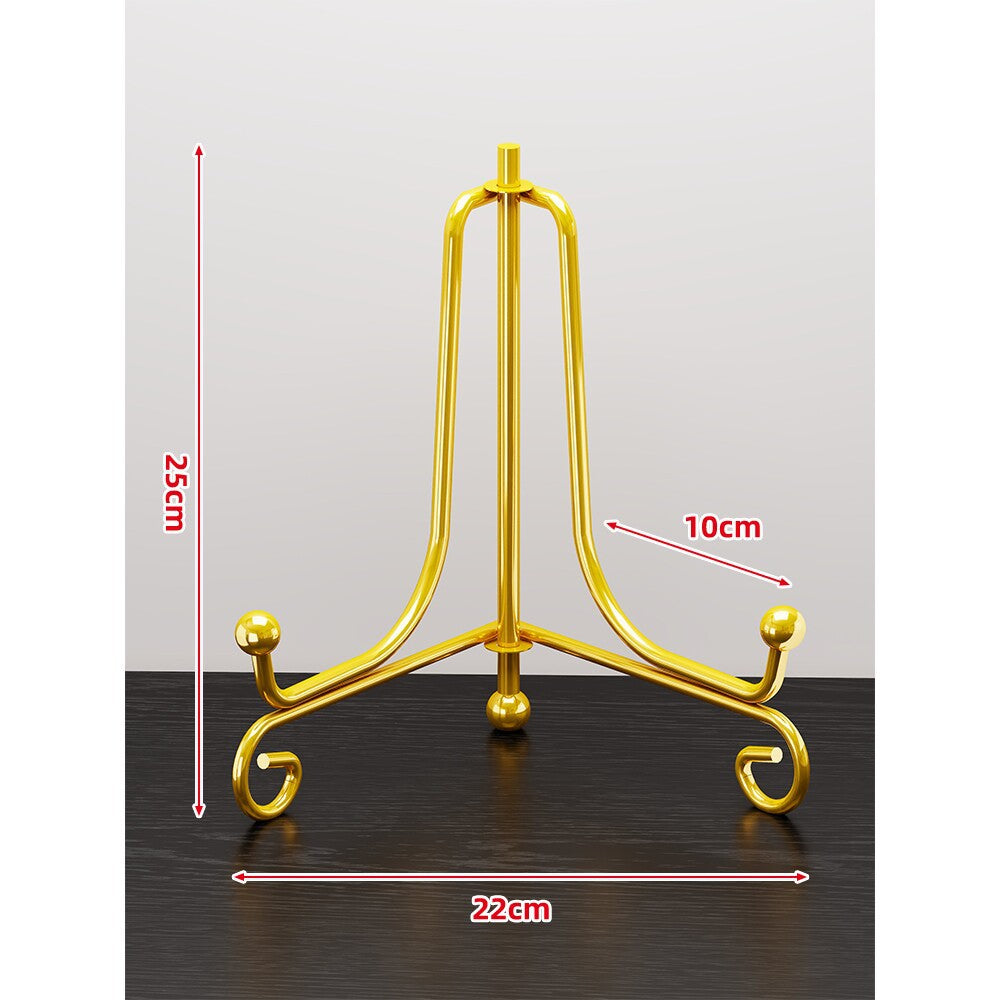 Decorative Curled-Tripod Metal Display Easel Stand