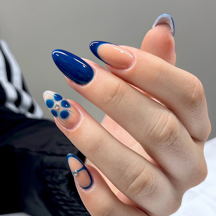 Artistic Floral Gel Nail Extensions Kalsten