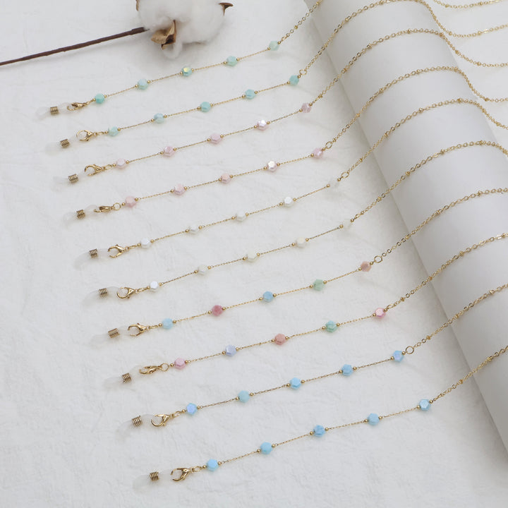 Elegant Gold Chain Necklace with Gemstones Kalsten
