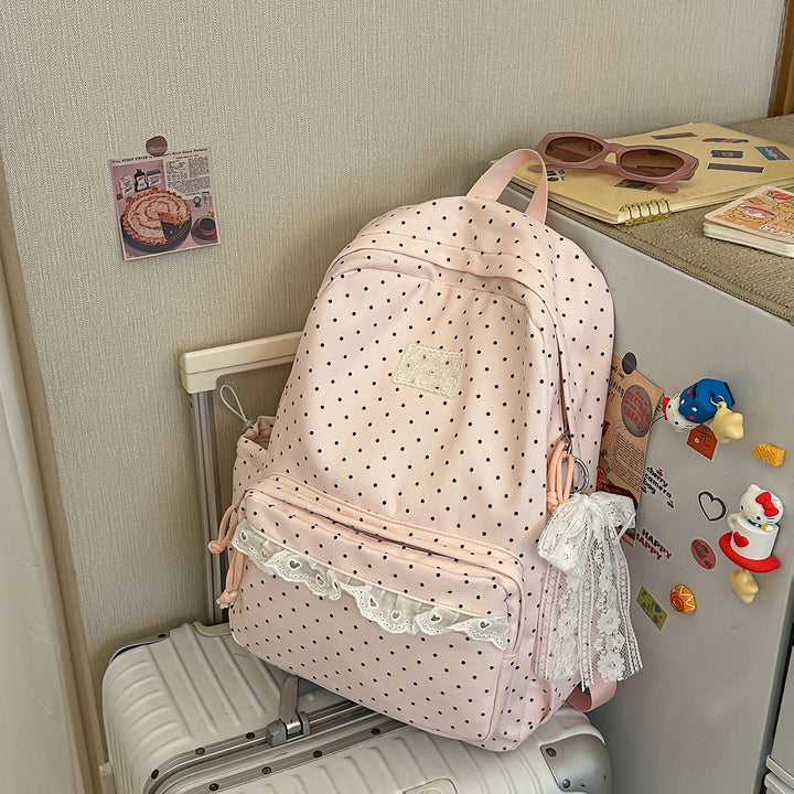 Charming Polka Dot Patterned Backpack Kalsten