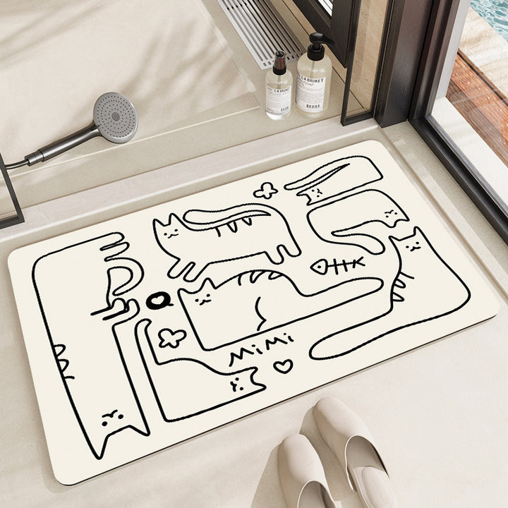 Modern Artistic Bath Mat Kalsten