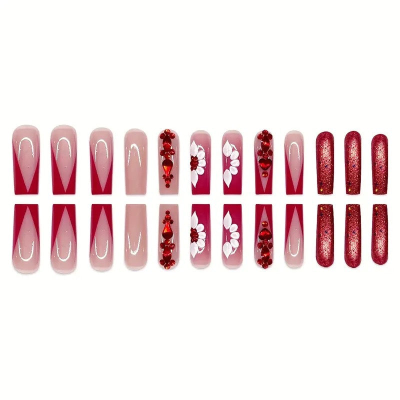 Decorative Rhinestone Press-On Nail Art Kalsten