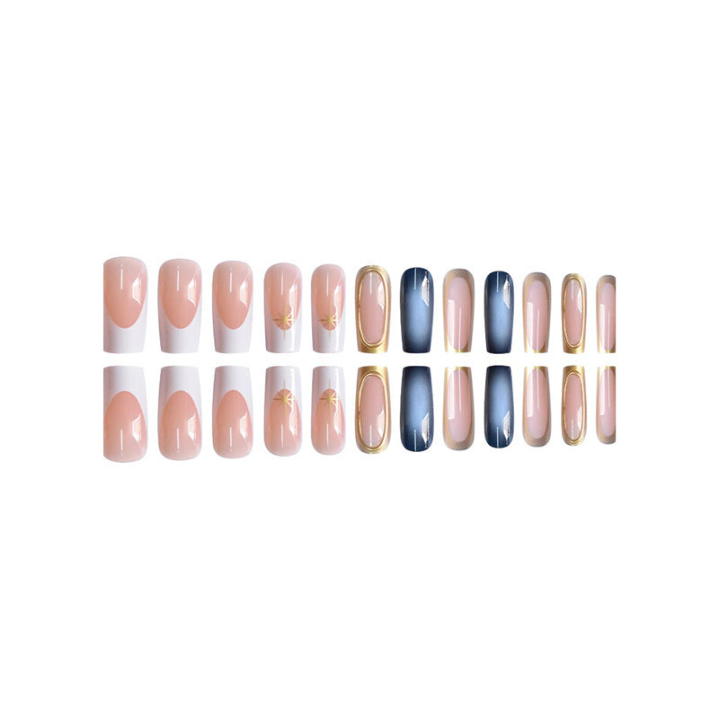 Elegant Stiletto Nail Extensions with Golden Accents Kalsten