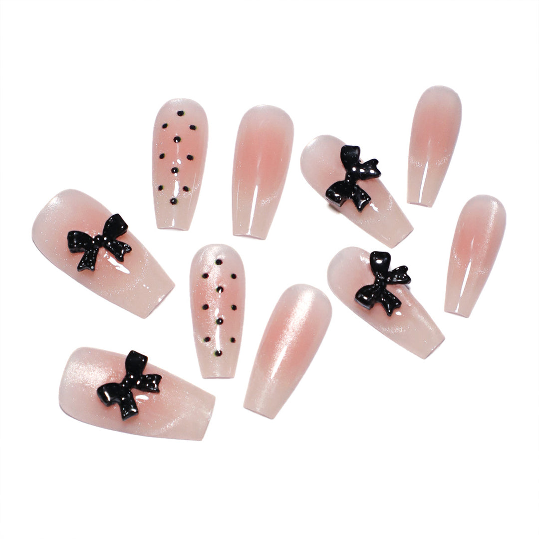 Elegant artificial nails with bow design Kalsten