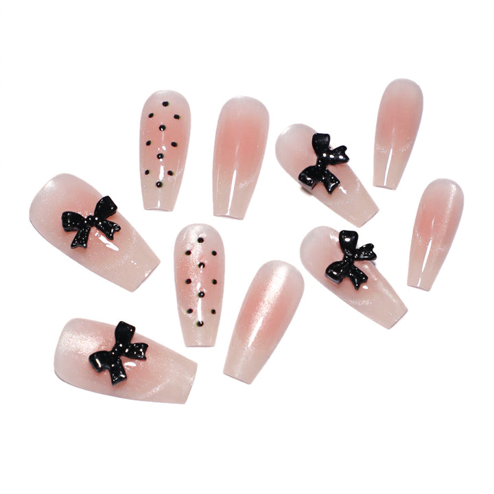 Elegant artificial nails with bow design Kalsten