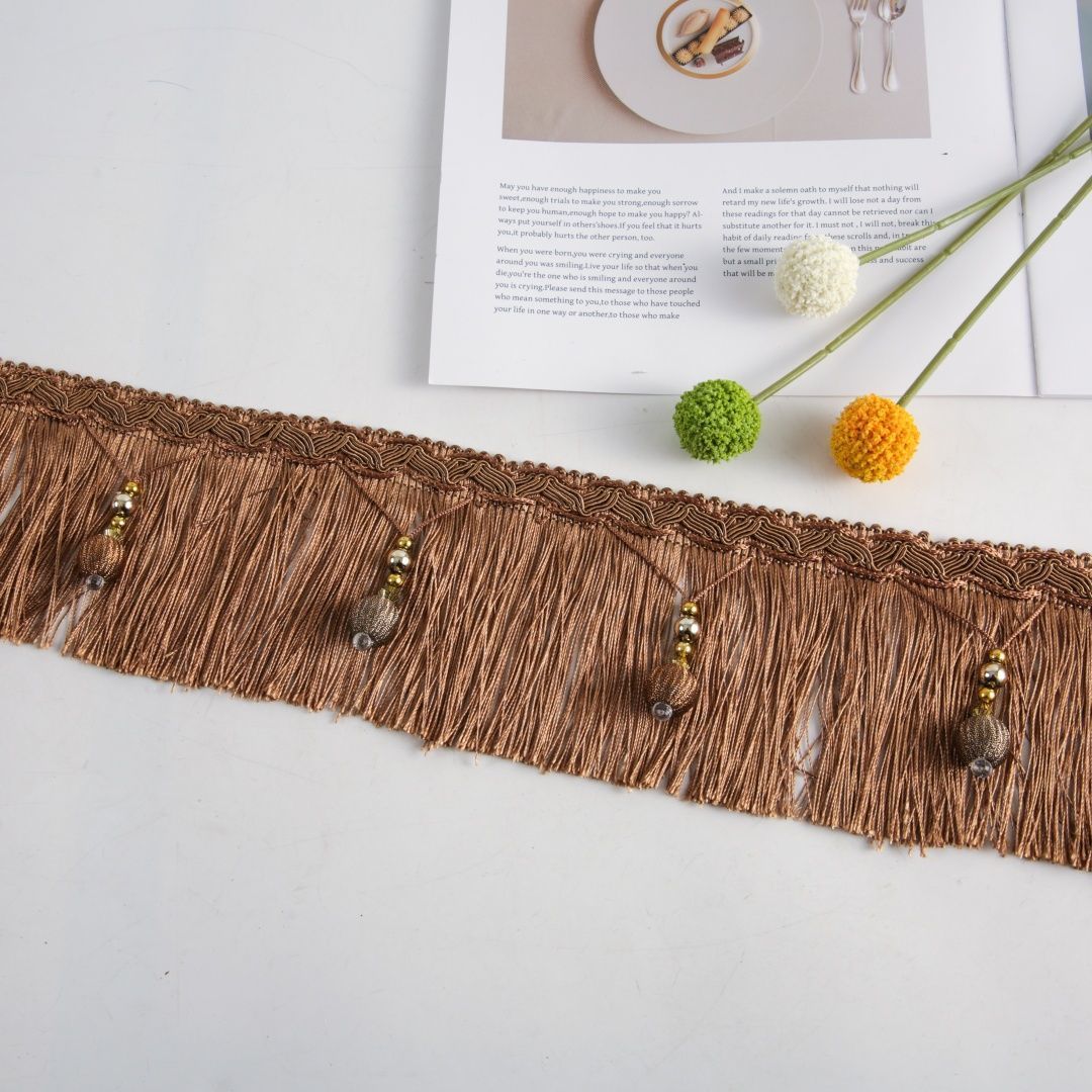 Luxury Fringe Braid with Bead Trim Kalsten
