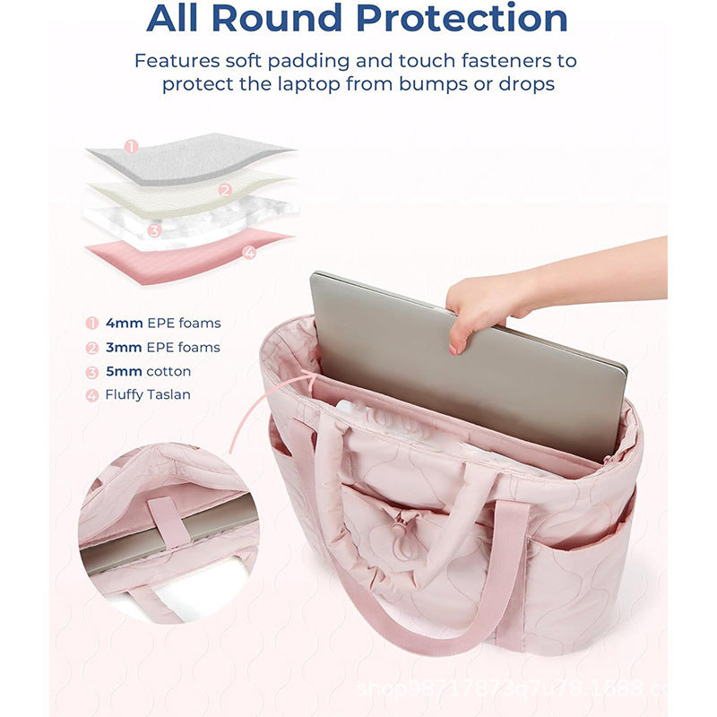 Padded tote bag with practical outer pockets Kalsten