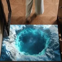 Artistic Water Ripple Print Area Mat Kalsten