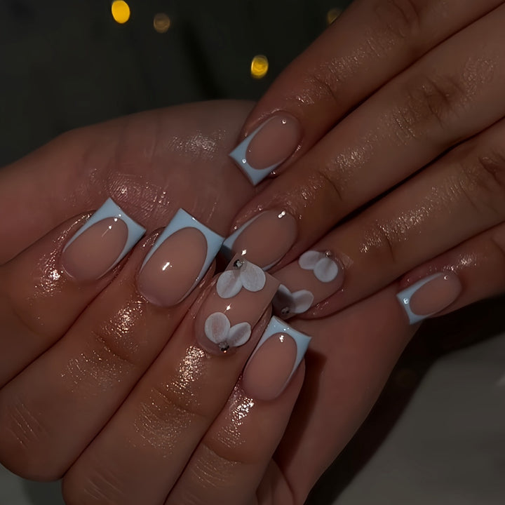 Artistic Floral Acrylic Press-On Nails Kalsten