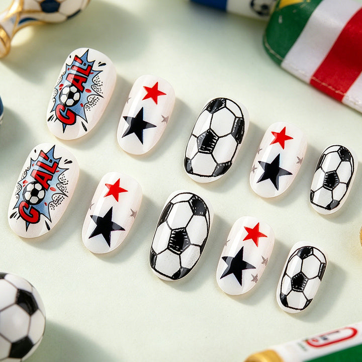 Sporty Themed Press-On Nail Set Kalsten