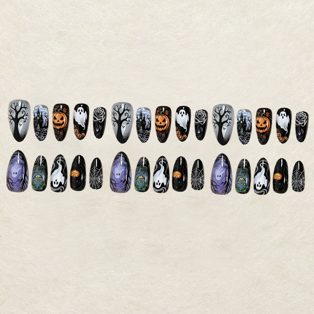 Halloween-Themed Press-On Nail Art Design Set Kalsten