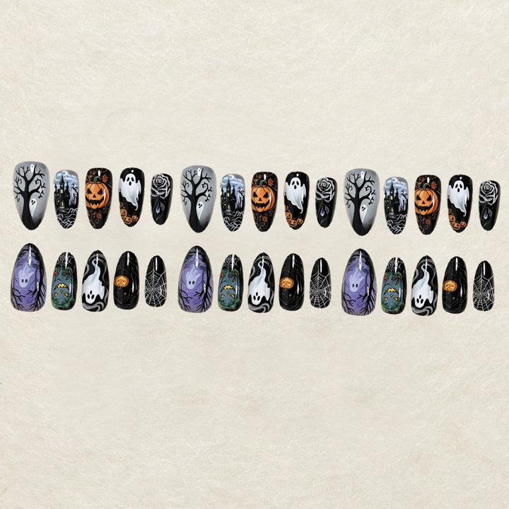 Halloween-Themed Press-On Nail Art Design Set Kalsten