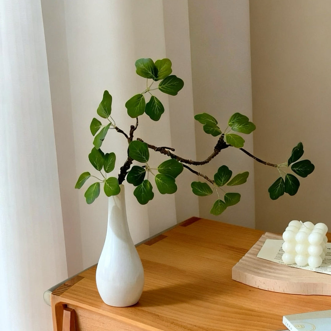 Decorative Faux Yellow Leaf Arrangement for Home Decor