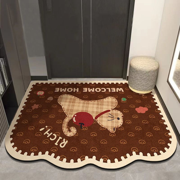 Cute Cat-Themed Entrance Mat