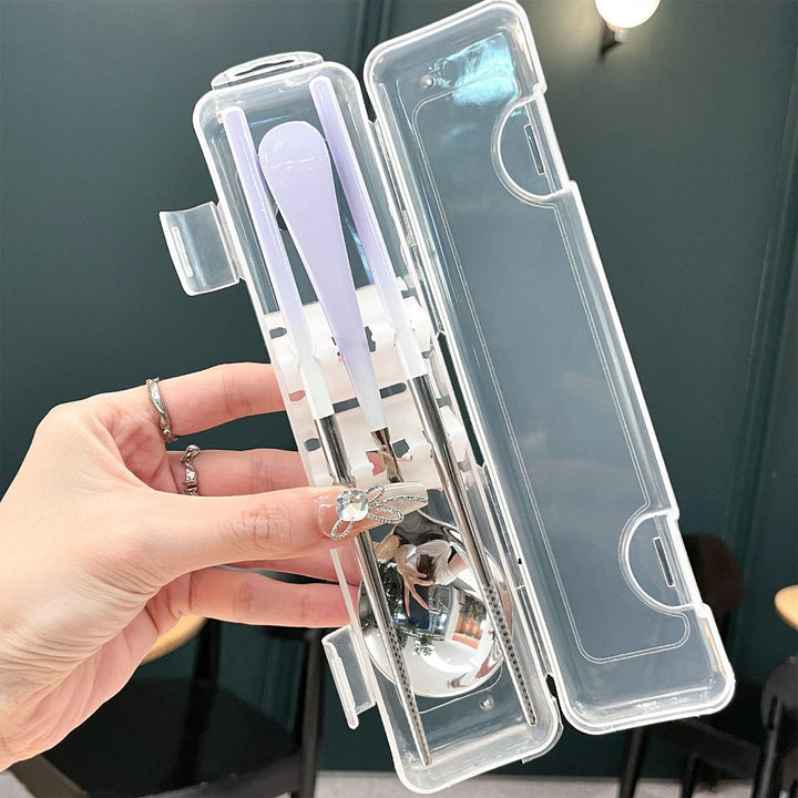 Portable cutlery set in hygienic storage box Kalsten