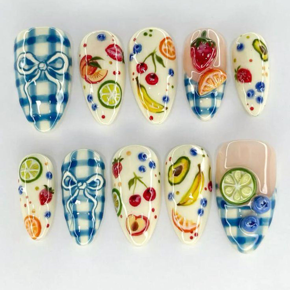 Creative Nail Design Set with Fruit Motifs Kalsten