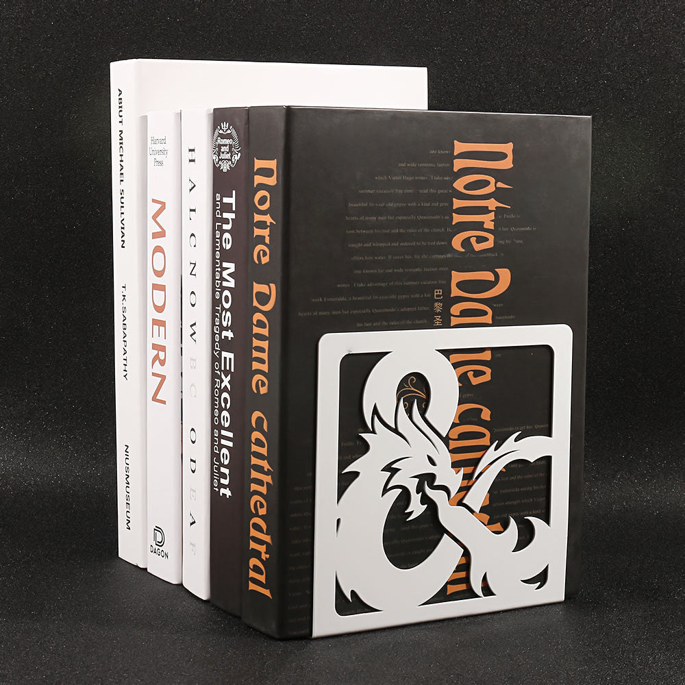 Decorative Metal Dragon Bookends