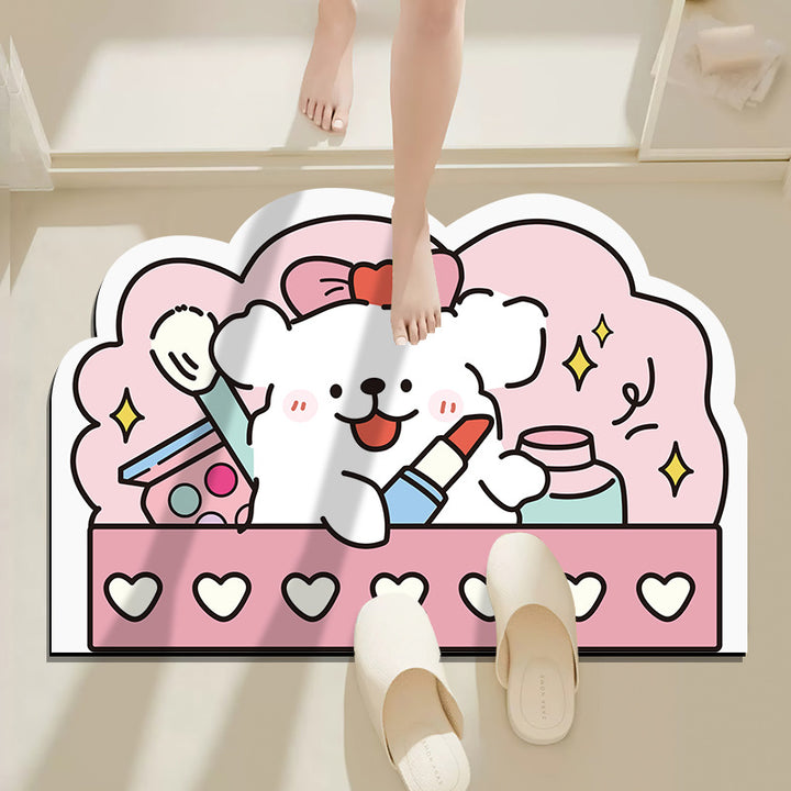 Cartoon Animal Design Bath Mat Kalsten
