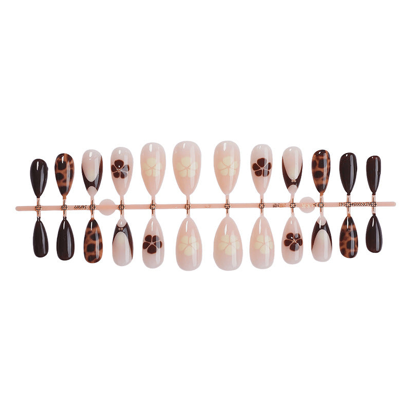 Artistic Press-On Nail Kit with Floral and Animal Prints kalsten