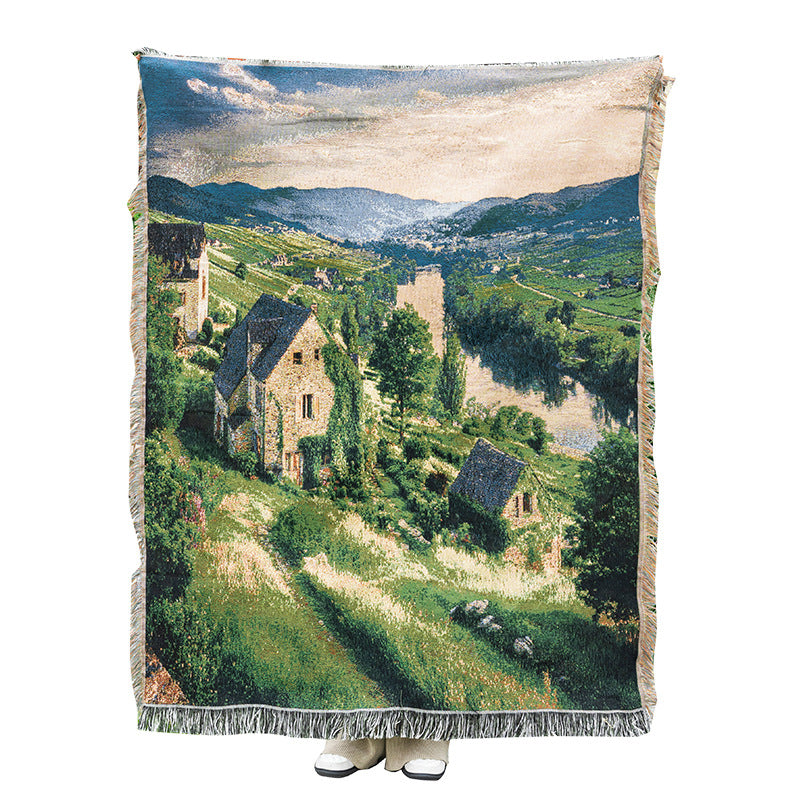 Artistic Scenic Landscape Throw Blanket