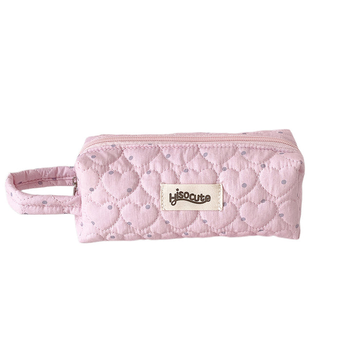 Quilted Heart-Shaped Pencil Case Kalsten