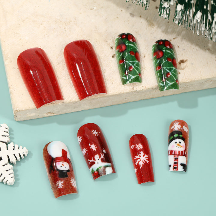 Festive artificial nails with Christmas motifs Kalsten