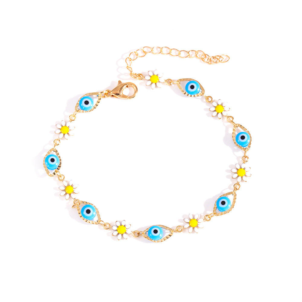 Eye Charm and Daisy Bracelet Kalsten