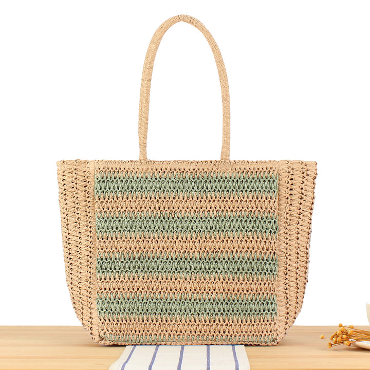 Spacious Beach Shoulder Bag Made of Hand-Woven Material Kalsten