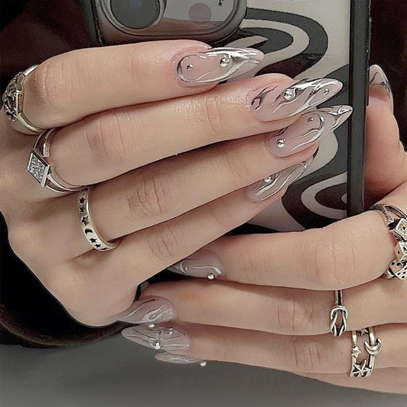 Ornate Butterfly-Inspired Acrylic Nail Extensions Kalsten
