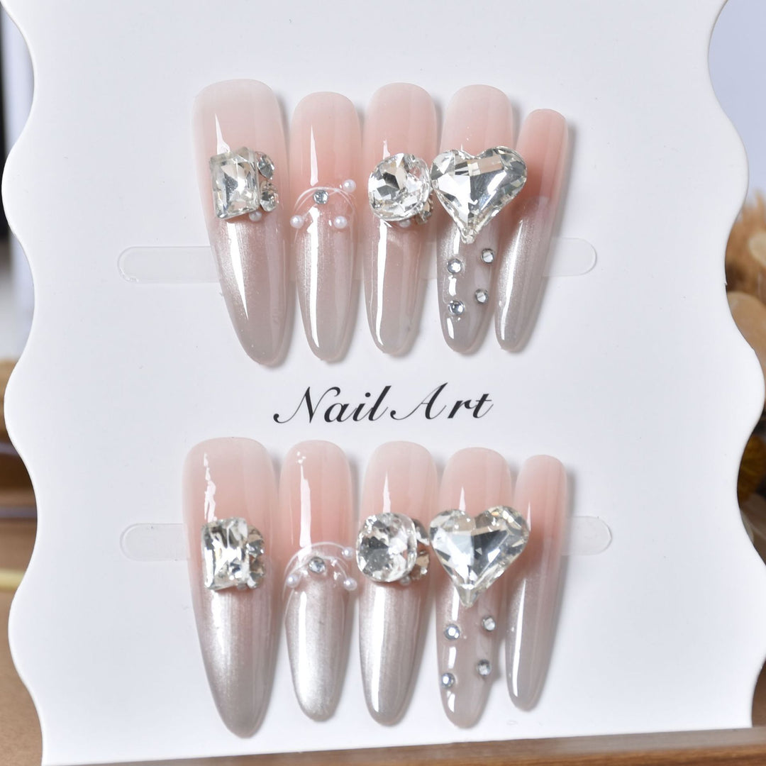 Luxury Crystal-Embellished Press-On Nail Set Kalsten