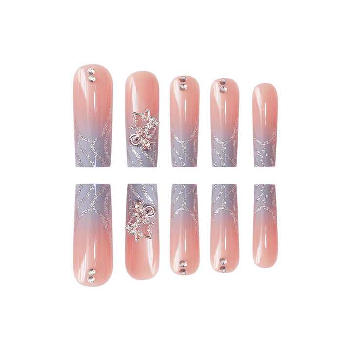 Glamorous 3D Star Pattern Press-On Nails Kalsten