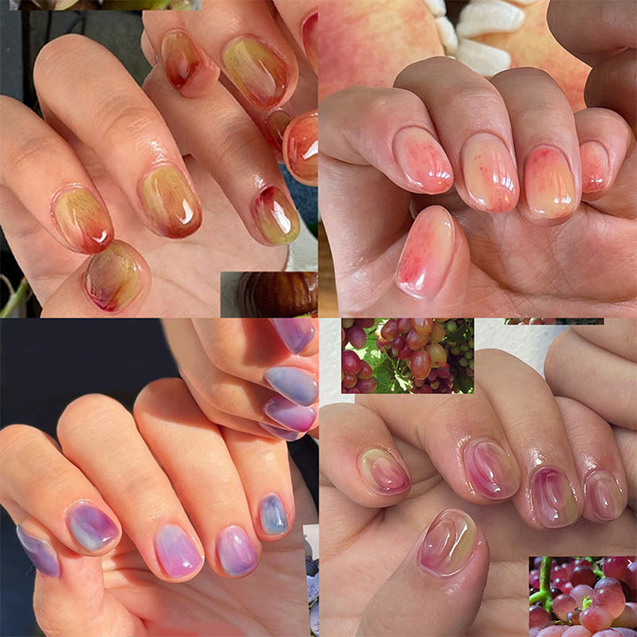 Artistic Matte Press-On Nail Set with Unique Floral Patterns kalsten